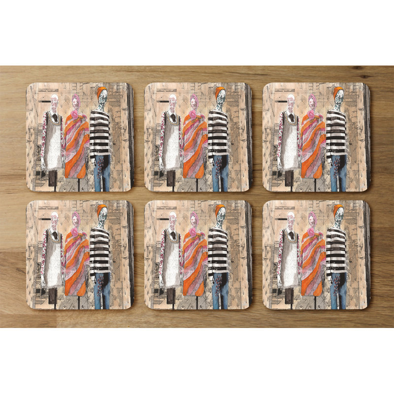 Square 6 Piece Coaster Set