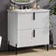 Meuble-lavabo 30 po avec lavabo en céramique et tiroirs pleine extension, glissières de tiroir à fermeture en douceur-674944596