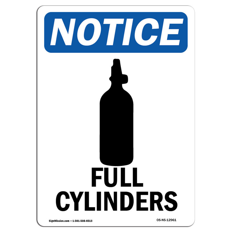 Full Cylinders Sign with Symbol