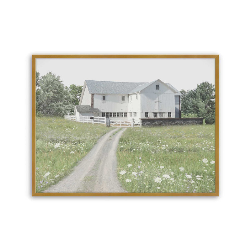 «Country Af après-midi» par Lori Deiter, reproduction d'art, Impression encadrée, L 16 po x H 12 po, Or
