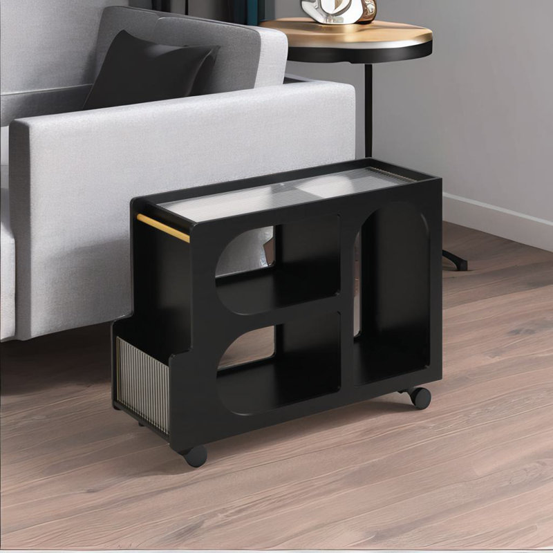 Mobile End Table, White