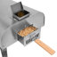 George Foreman GFWPPO1SSPC 12'' Wood Pellet Pizza Oven with Paddle & Carry Bag in Stainless Steel