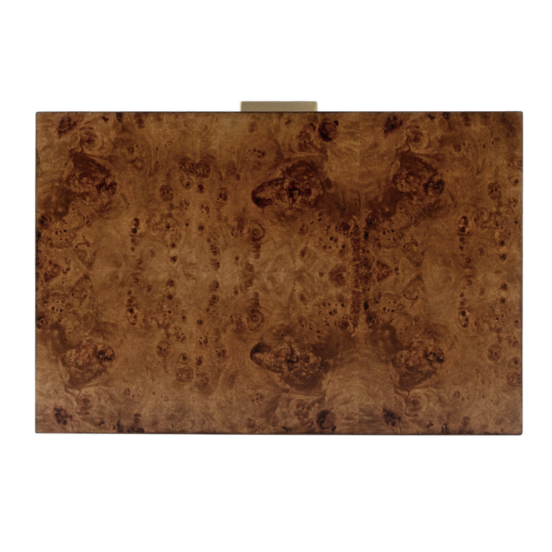 Kai 2 Drawer End Table, Honey Burl