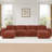 U-Shaped Boneless Sofa,Tufted Design,32D High Density Sponge Bottom,Anti-Slip Design,No Assembly Required,Free Combination,Movable Ottomans For Living Rooms,Home Theater-976227146-976227148