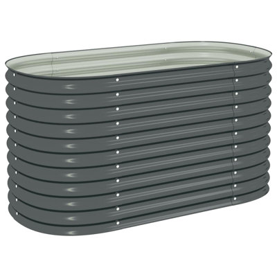 Lit surélevé pour jardin Marazi vidaXL, acier galvanisé