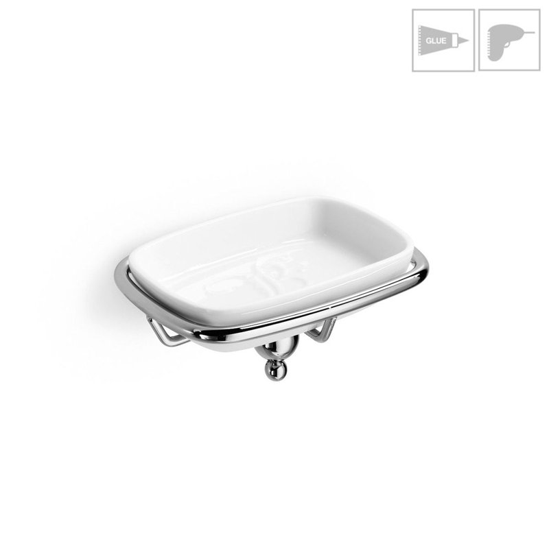 Venessia Soap Dish, Polished Chrome