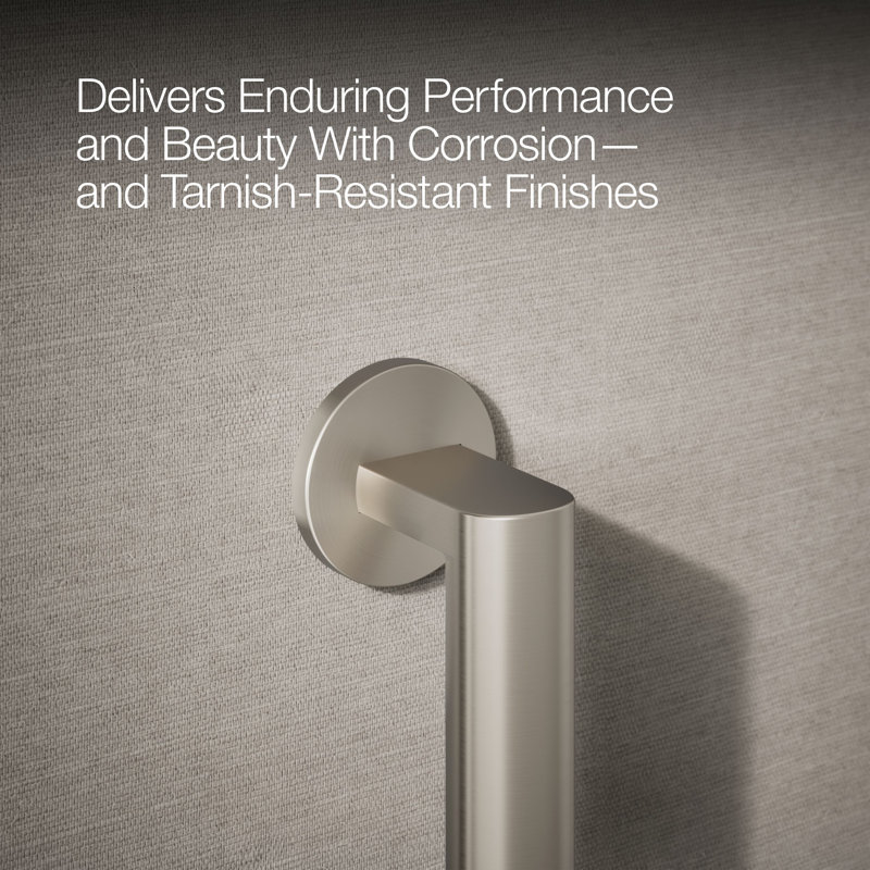 Components™ 18-In Grab Bar, 12" W, Vibrant Brushed Nickel