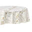 PVC Tablecloth 70in Round - Joyful Holiday Expressions Gold - Adds Elegance to your Holiday Decor