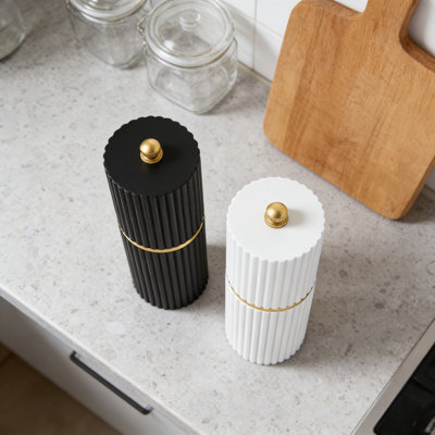 Refillable Wooden Salt And Pepper Grinder Set With Adjustable Coarse Settings - Manual Acacia Wood Mills With Rust-Resistant Grinding Mechanism