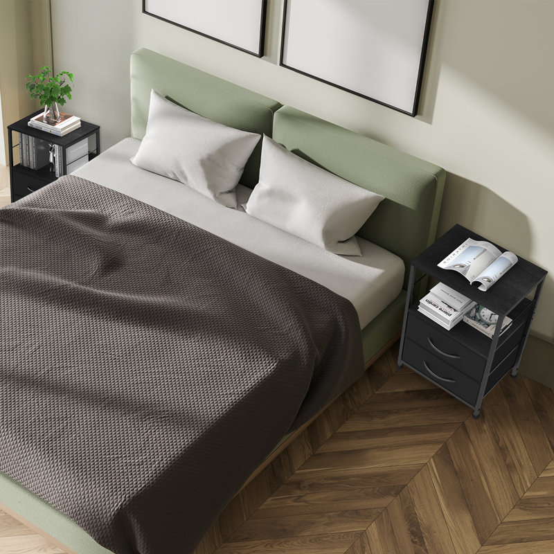 Vem 2 - Drawer End Table Set, Black