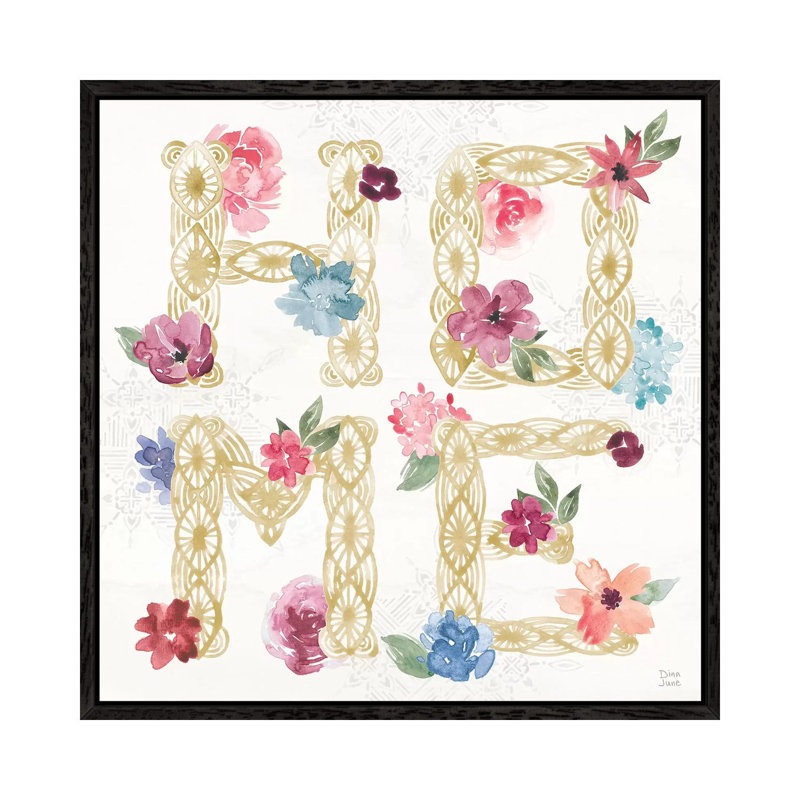 Naturally Inspired VII by Dina June - Print on Canvas, 66.04cm H x 66.04cm W x 3.81cm D, Black Framed
