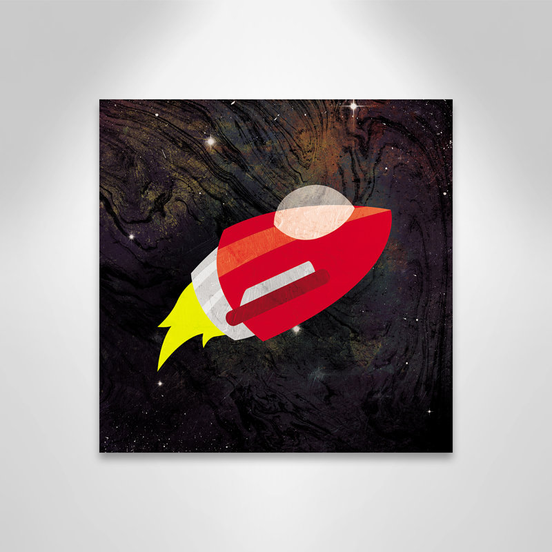 «Spaceship Adventure Two», art sur toile, H 16 po x l 16 po x P 1,5 po