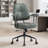  Home Office Chair, Upholstered Desk Chair With Armrests, Mid Century Modern Comfy Computer Chair With Wheels, Adjustable Faux Leather Desk Chair For Home Office, Green-371803325