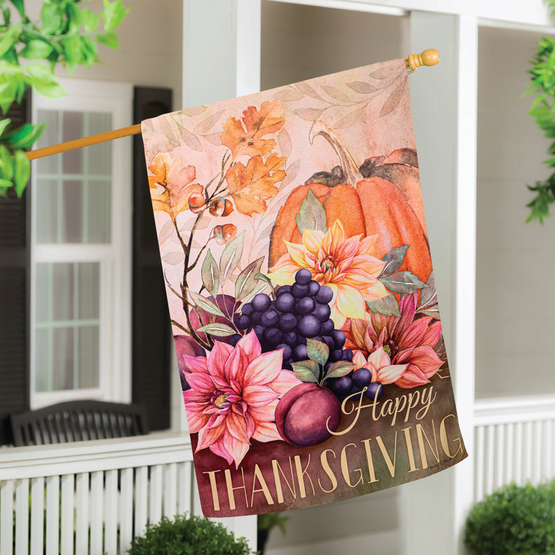 Drapeau «Happy Thanksgiving» en suède