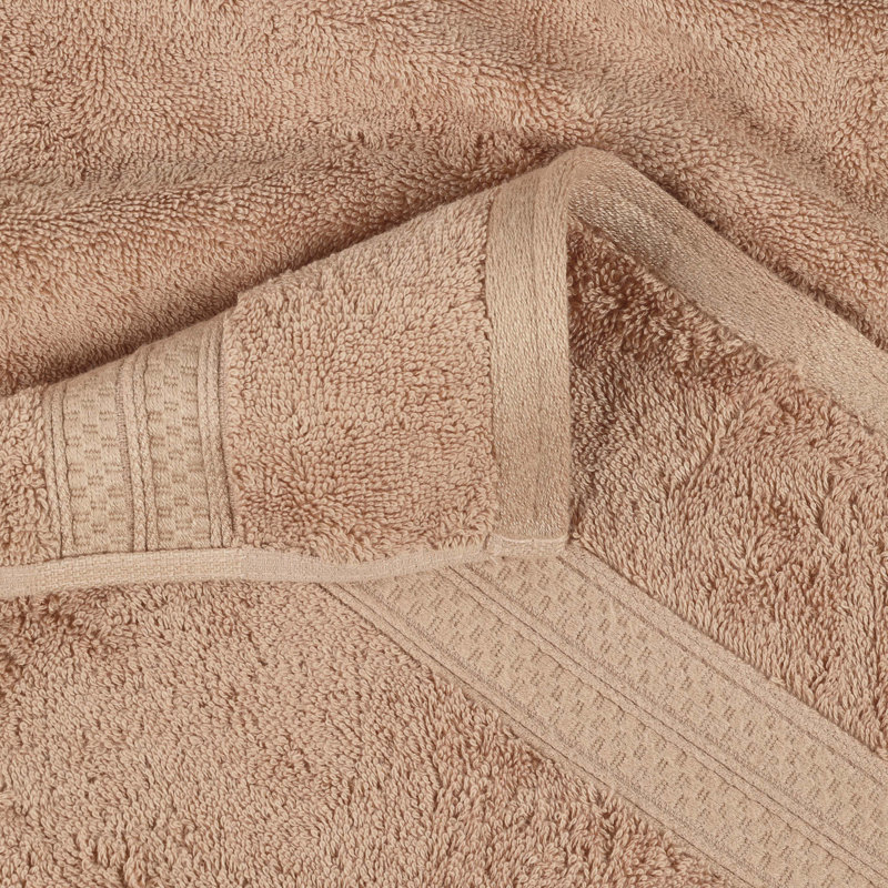 Ensemble de serviettes Nolhan 60% coton et 40% rayonne de bambou, Sable