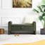 Banc moderne avec accoudoirs et rangement, grand repose-pieds rembourré-764490851
