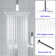 16" Square Ceiling Mounted Rainfall Shower System Dual Shower Head