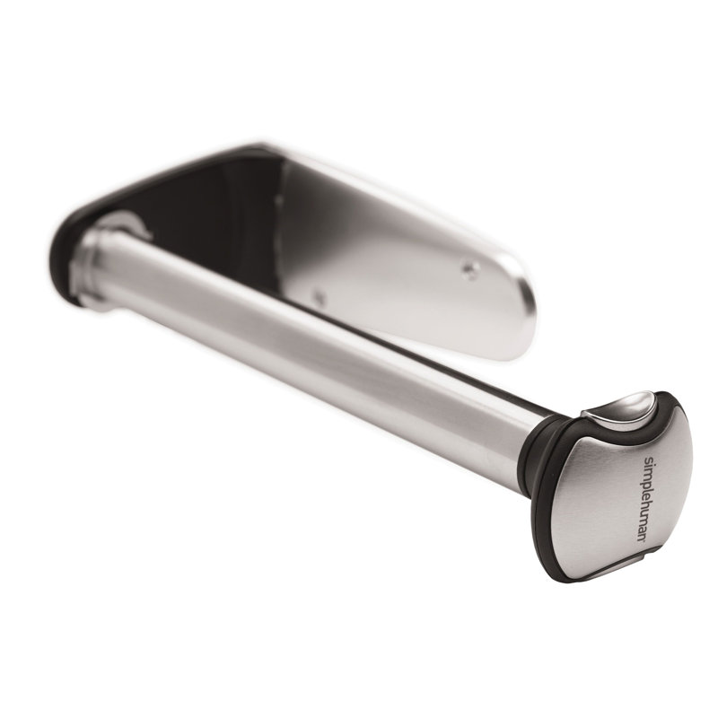 Simplehuman Long Wall Mount Paper Towel Holder, Brushed Stainless Steel, 12.5cm H x 33.3cm W x 7.6cm D