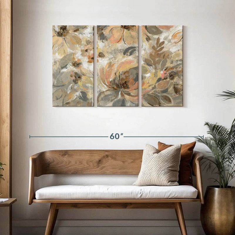 Avery Ivory Floral, 28" H x 45" W