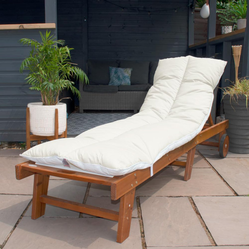 Topper Garden Seat / Back Cushion, Cream