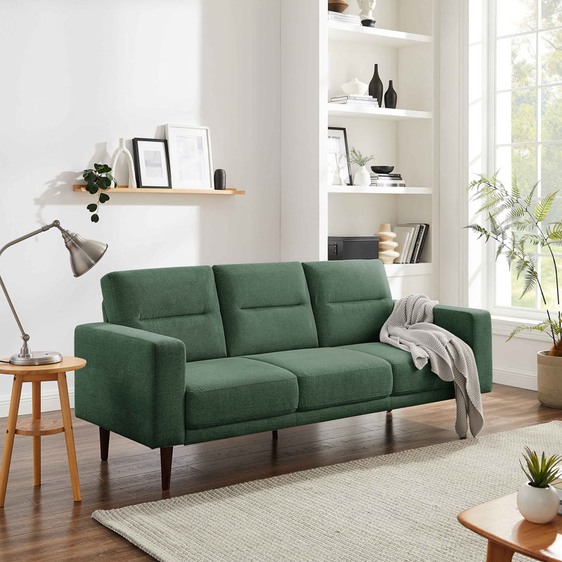 Heros 214.1Cm Square Arms Sofa, Light Green