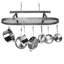 Premier USA Handcrafted Gourmet 3 ft Classic Oval Hanging Pot Rack-491932306-491932318