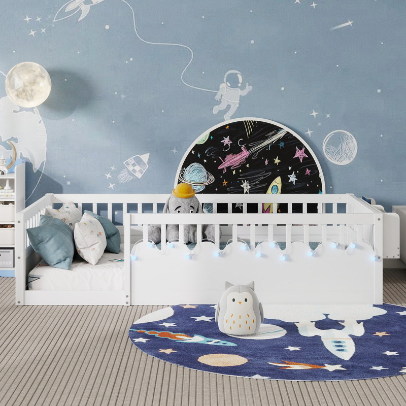 Structure de lit Montessori, Lit simple, Blanc