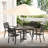 5 Pieces Outdoor Patio , Stackable Metal Dining Chairs, Round Table, Easy To Clean, Backyard And Deck Comprising 4 Chairs 40.6" Comfortable Seating For 4, - Rust Treatment-1252233401