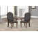 Maximus Arm Chair with Tufted Polyurethane Upholstered Back in Brown
