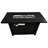 42" W X 25" H Steel Outdoor Fire Pit Table With Lid, Black, Modern, Adjustable Flame, Stainless Meritorious Entirety