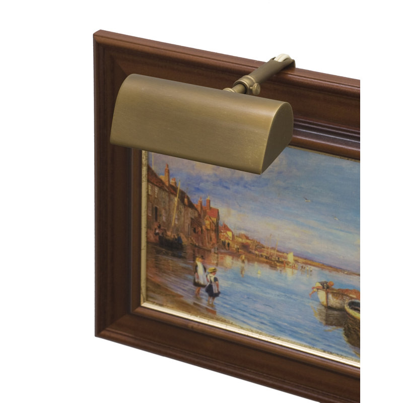 Applique pour tableau 2 lumières à intensité variable, Laiton délavé, H 1,75 po x l 5 po x p 7 po, 25B10 ou 40B10