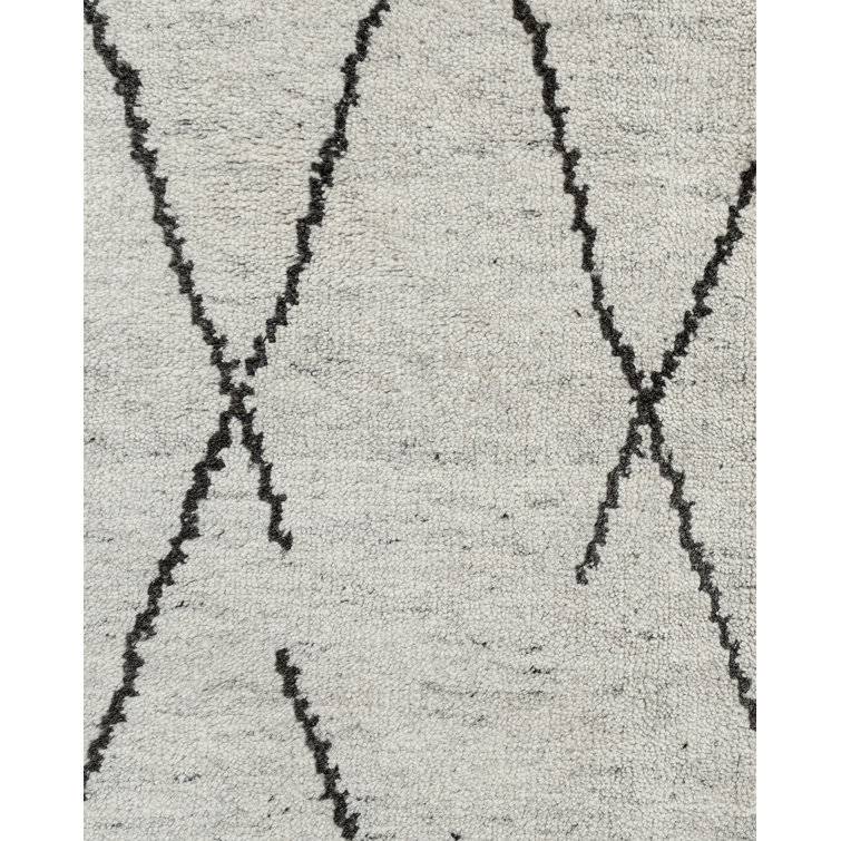 Lavender Oriental Carpets Organic Diamond Modern Black/Ivory Area Rugs -  Wayfair Canada