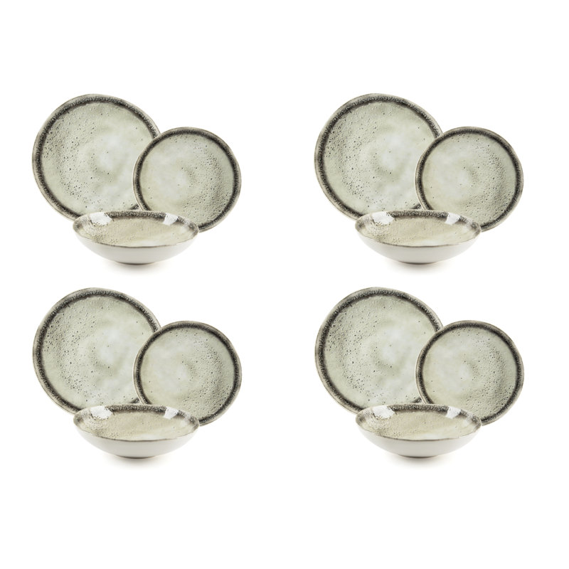 Afrodite Piece Ceramic Dinnerware Set - Service for 4