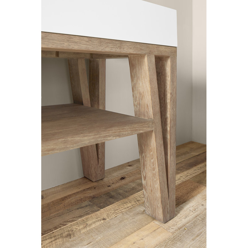 Bodo Vanity, 59.63" x 28.13" x 22.75", Light Burnt Oak, No Vanity Top,  Light Burnt Oak