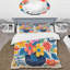 Ensemble de housse de couette jaune et bleu Bohème Poterie Blooms III - Boho Pottery-101243073