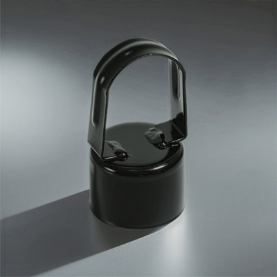Capuchon de rail de clôture à oeillets noir en mailles de chaîne galvanisées noires, à utiliser avec un poteau de diamètre extérieur de 1-7 / 8 po et un rail supérieur de 1-5 / 8 po, un capuchon en boucle, des pièces de clôture à maillons de chaîne, quincaillerie pour barrière, poteau, simple