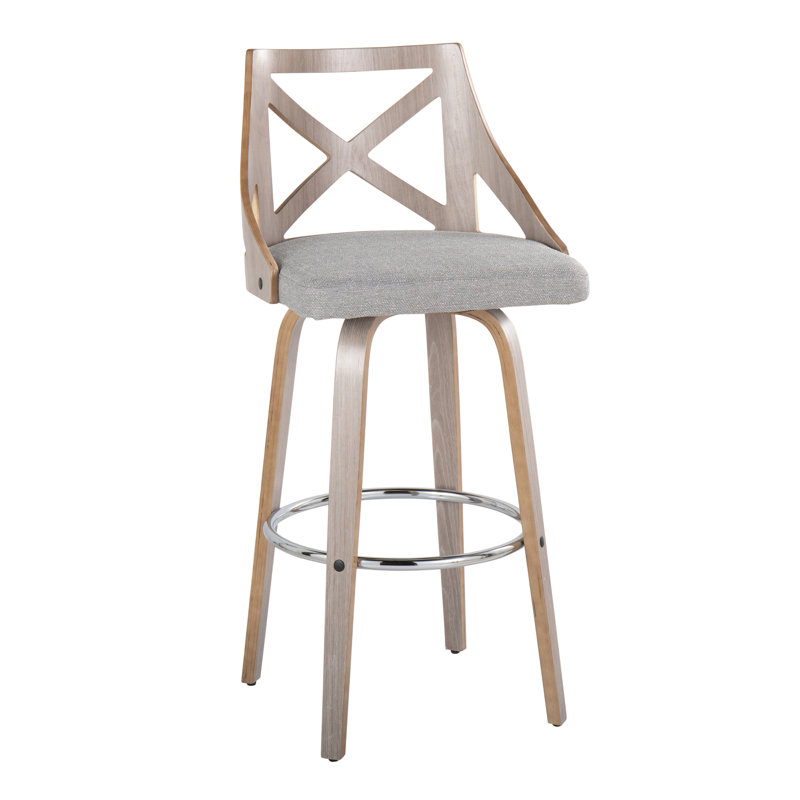 Tabouret de bar Farmhouse, Gris, Gris anthracite / Argent