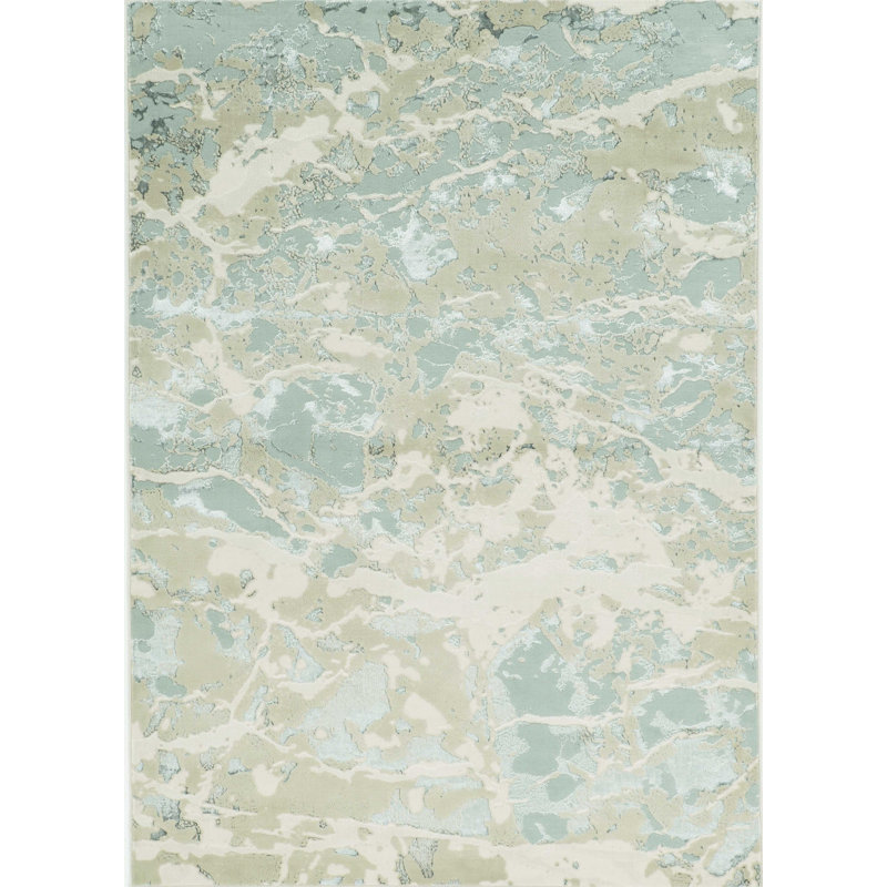 Tapis intérieur gris tissé à la machine 7 po x 10 po