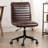 Faux Leather Mid Back Swivel Computer Task Desk Chair-101109633-91696633