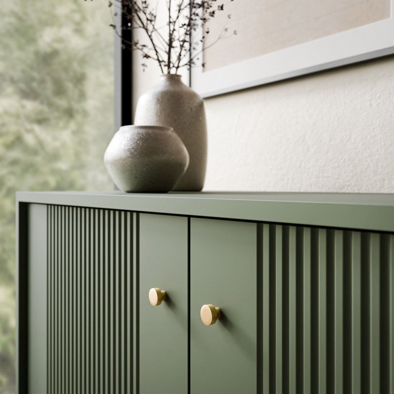 105cm Sideboard, smoke green + black legs