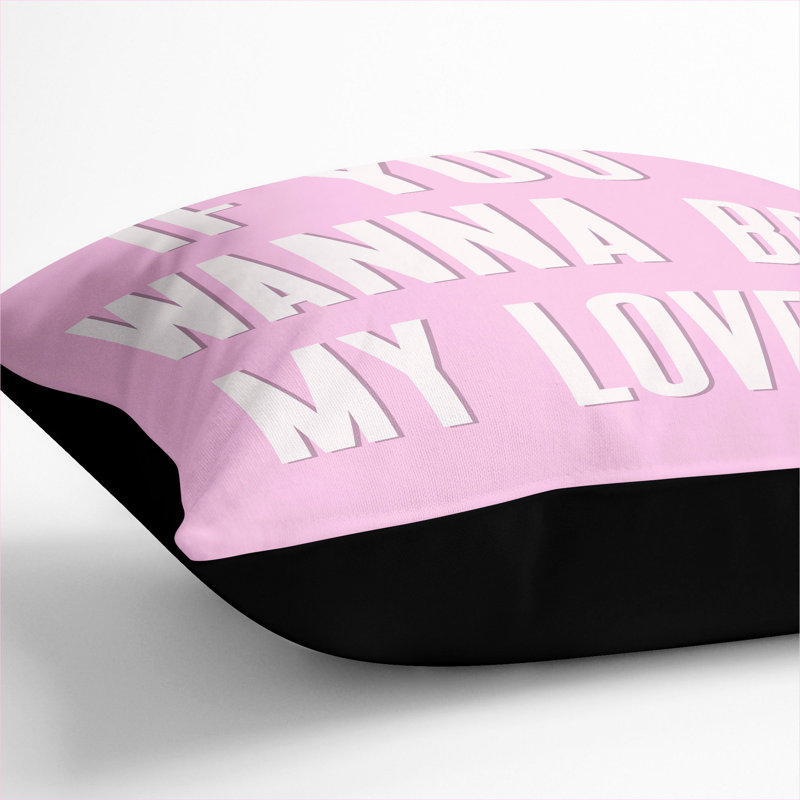 Square Cushion, 40cm H x 40cm W x 15cm D, Black