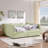 Queen Size Daybed with Two Storage Drawers and USB Port-494024637