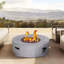 Foyer rond gris au propane 30 po x 11 po Diameter