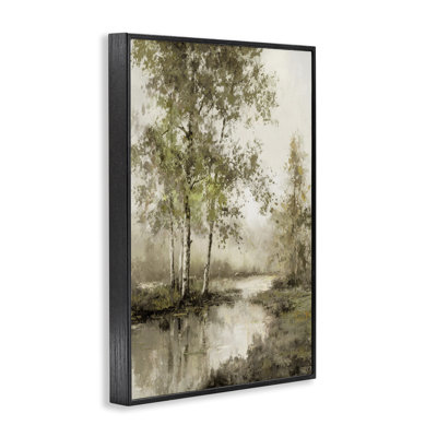 Natural Spring Forest River Framed Giclee, design by T.C. Chiu