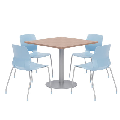 Square Breakroom Table and Chair Set