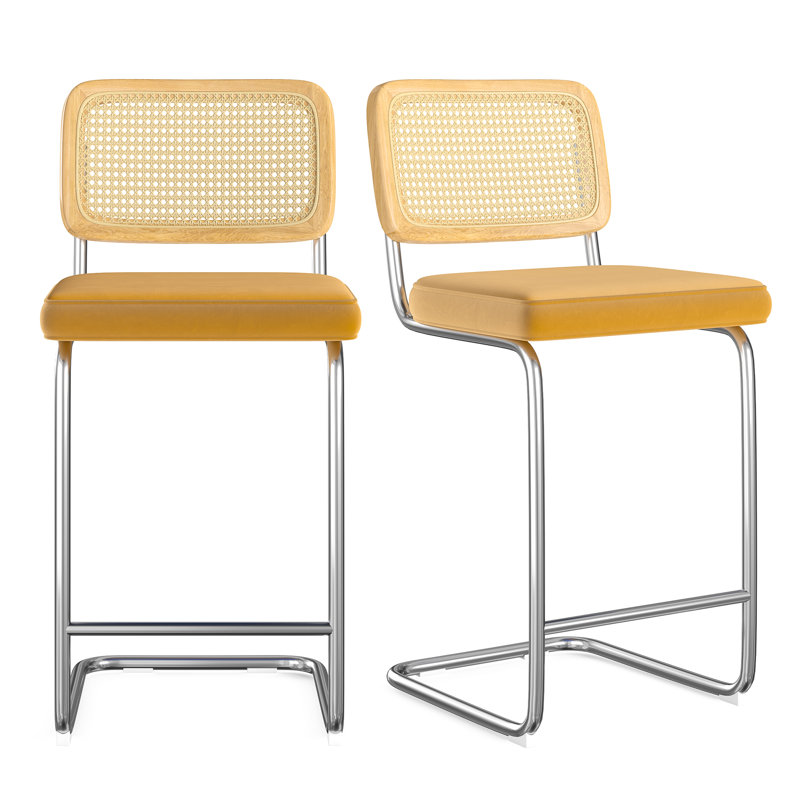Tabouret Baumgartner, Argenté, Vert, Tabouret de comptoir (siège d'une hauteur de 26 p