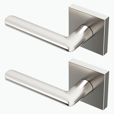 Mirra Single Dummy Door Lever Modern Concealed Design Non-Turning for (Closet, Pantry or Hallway) – Sleek Minimalist Style in Brushed Nickel