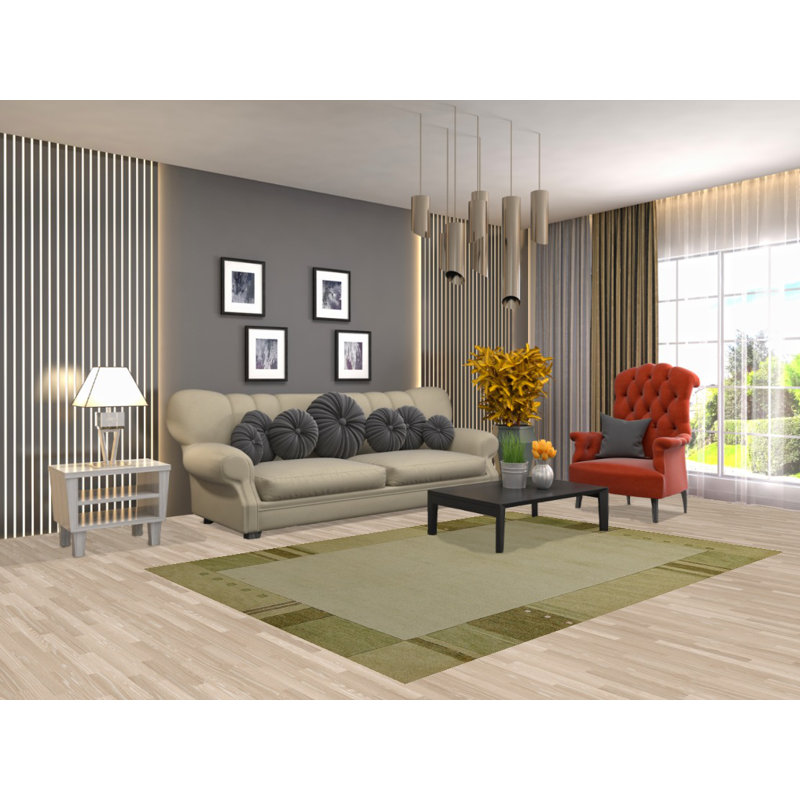 Tapis vert Gabbeh 5 x 8