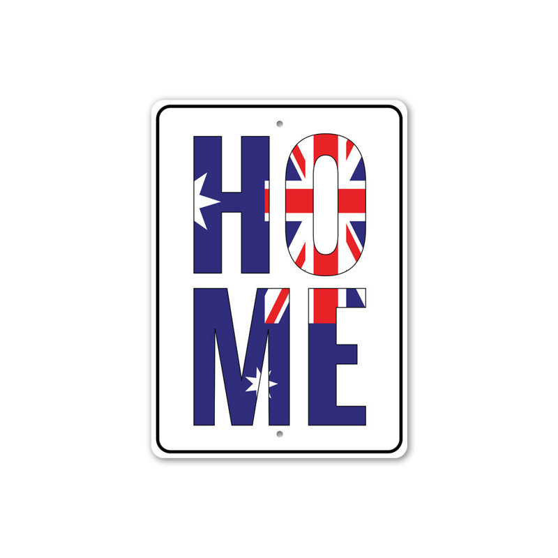 Plaque en aluminium australienne, H 18 po x l 12 po x P 0,06 po