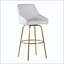 Tabouret de bar à hauteur fixe avec pivot en bois avec repose-pieds en métal - ensemble de 2